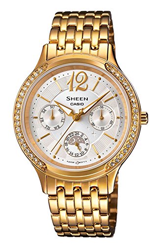 Casio Damen-Armbanduhr XS Chronograph Quarz Edelstahl SHE-3030GD-7AUER von Casio