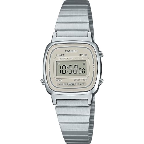 Casio Damen Digital Quarz Uhr mit Edelstahl Armband LA670WEA-8AEF von Casio