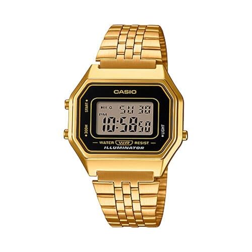 Casio Damen Digital mit Edelstahl Armbanduhr LA680WGA1D von Casio