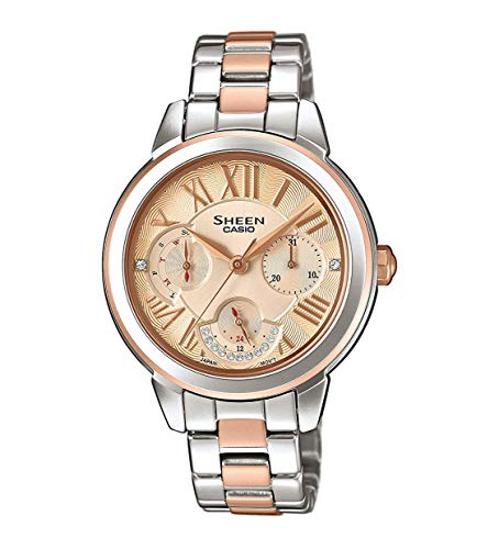 Casio DamenArmbanduhr Analog Quarz Edelstahl SHE-3059SPG-9AUER von Casio