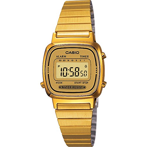 Casio DamenArmbanduhr Digital Quarz Edelstahl LA670WEGA-9EF von Casio