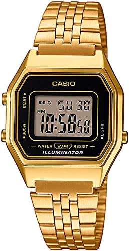 Casio DamenArmbanduhr Digital Quarz Edelstahl LA680WEGA-1ER von Casio