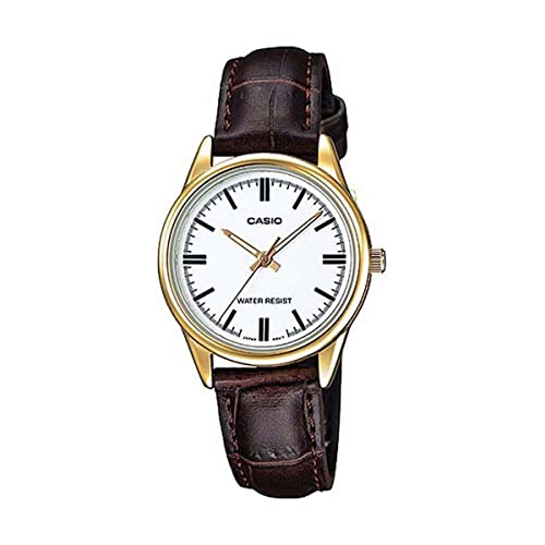 Casio Women's Analog-Digital Quarz (Japanisch) Uhr mit Leder Armband S7256049 von Casio