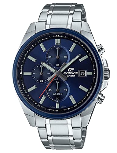 Casio Unisex-Erwachsene Chronograph Quartz Uhr mit Edelstahl Armband EFV-610DB-2AVUEF von Casio