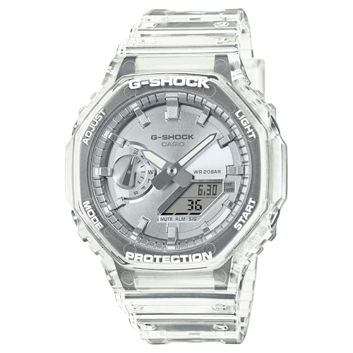 Casio G-Shock GA2100BM-7A8 achteckiges silbernes Zifferblatt, durchscheinendes Kunstharz, silber Casio G-Shock GA2100BM-7A8 achteckiges silbernes Zifferblatt, durchscheinendes Kunstharz, silber von Casio
