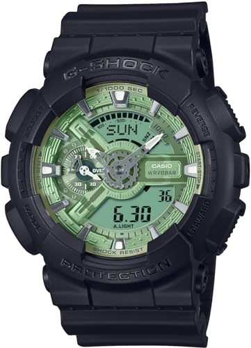 Casio GA-110CD-1A3ER Herren-G-Shock-Armbanduhr, grün, GA-110CD-1A3ER-AMZUK von Casio