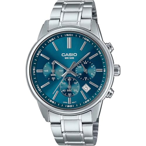 Casio Herren Analog-Digital Quarz Uhr mit Edelstahl Armband MTP-E515D-2A1VDF von Casio