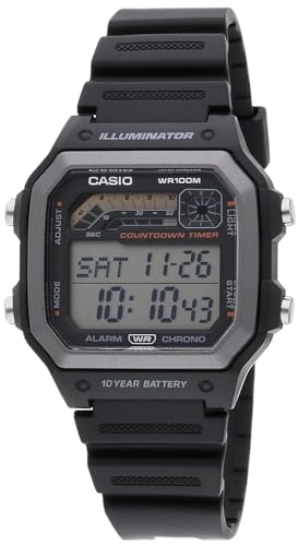Casio Herren Analog-Digital Quarz Uhr mit Harz Armband WS1600H-1AV von Casio