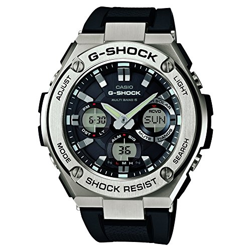 CASIO Herren Analog-Digital Uhr mit Harz Armband GST-W110-1AER von Casio
