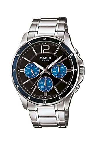 Casio Herren Analog Quarz Uhr mit Edelstahl Armband MTP-1374D-2A von Casio