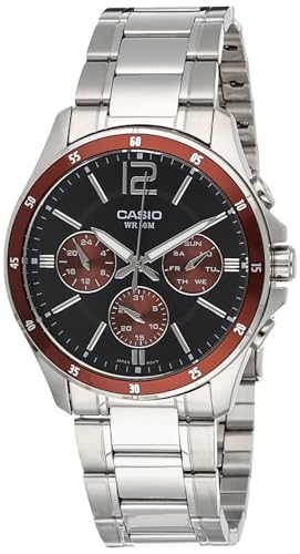 CASIO Herren Analog Quarz Uhr mit Edelstahl Armband MTP-1374D-5A von CASIO