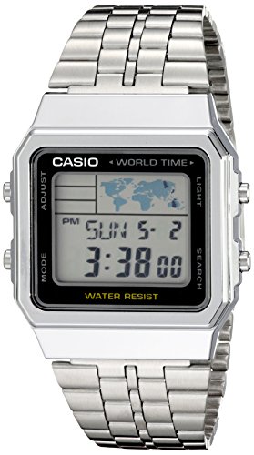 Casio Herren-Armbanduhr A500WA-1ACF, klassisch, silberfarben von Casio