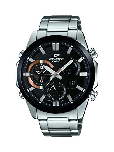 Casio Herren-Armbanduhr Edifice Analog - Digital Quarz Edelstahl ERA-500DB-1AER von Casio