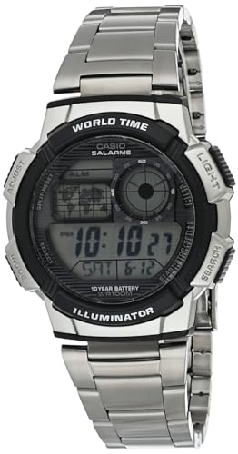 CASIO Herren Digital Quarz Uhr mit Edelstahl Armband AE-1000WD-1A von CASIO