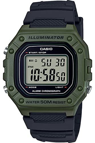 Casio Herren Digital Quarz Uhr mit Harz Armband W-218H-3AVDF von Casio