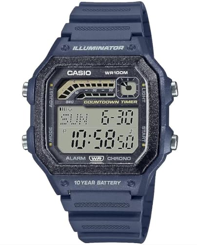 Casio Herren Digital Quarz Uhr mit Harz Armband WS1600H-2AV von Casio