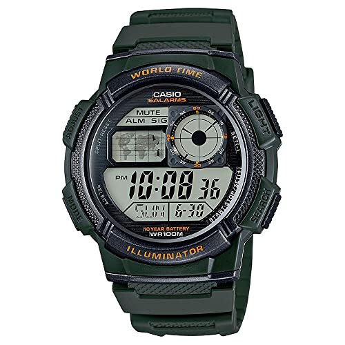 Casio Herren Quarz Uhr mit Harz Armband AE1000W-3AV von Casio