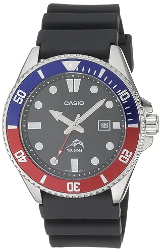 Casio Herren analog Quarz Uhr mit Plastik Armband MDV-106B-1A2VCF von Casio