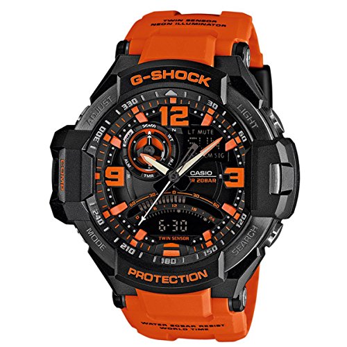 Casio HerrenChronograph Quarz mit Resin Armbanduhr GA 1000 4AER von Casio