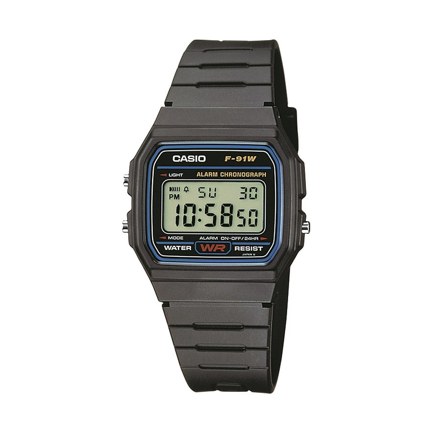 Casio Herrenuhr CASIO Collection F-91W-1YEG Resin von Casio