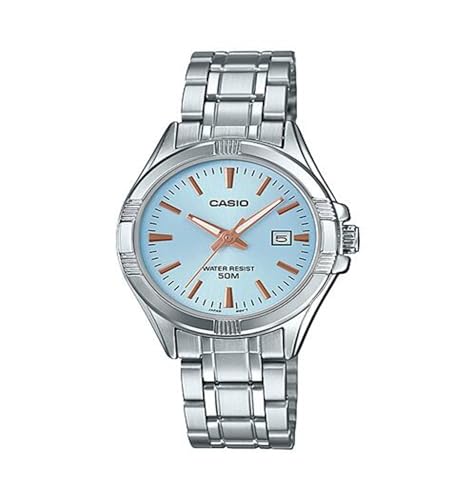 Casio #LTP1308D-2AV Women's Stainless Steel Analog Date Blue Dial Watch von Casio