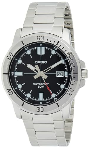 Casio MTP-VD01D-1EV Men's Enticer Stainless Steel Black Dial Casual Analog Sporty Watch von Casio