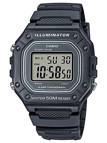 Casio Men's Digital Quartz Uhr mit Kunststoff Armband W-218H-8AVEF von Casio
