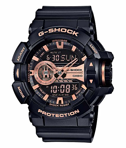 Casio Mens Multi Zifferblatt Digital Uhr mit Harz Armband GA-400GB-1A4ER von Casio