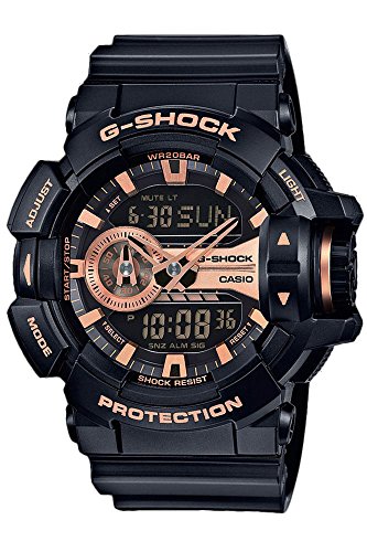 Casio Mens Multi Zifferblatt Digital Uhr mit Harz Armband GA-400GB-1A4ER von Casio