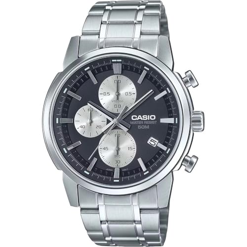 Casio Herren Analog-Digital Quarz Uhr mit Edelstahl Armband Watch MTP-E510D-1A2VDF von Casio