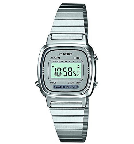 Casio Retro Silber Slimline LA670WEA 7EF Uhr von Casio