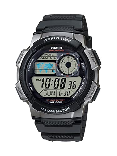 Casio Uhr mit japanischem Quarzuhrwerk Man Ae-1000W-1B 43.7 mm von Casio