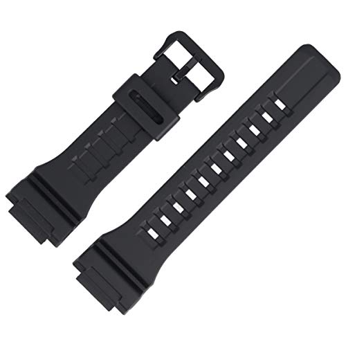 Casio Uhrenarmband 28mm Kunststoff Schwarz - W-735H von Casio