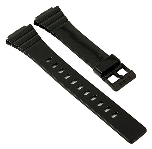 Casio Uhrenarmband Resin Schwarz W-215H 10435844 von Casio