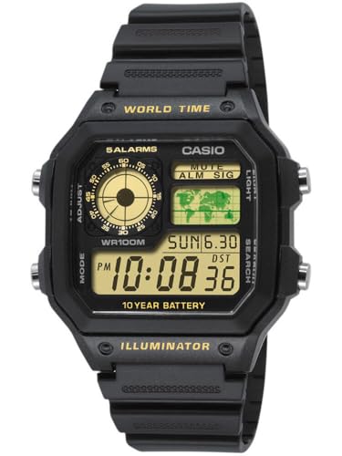 Casio Unisex Digital Analog Uhr mit Harz Armband AE-1200WH-1B Casio Unisex Digital Analog Uhr mit Harz Armband AE-1200WH-1B von Casio