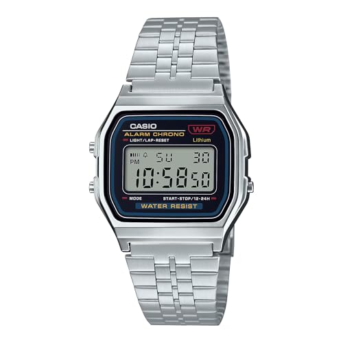 Casio Unisex Digital mit Edelstahl Armbanduhr A159W1D von Casio