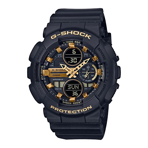 Casio Unisex Quartz Armbanduhr, 49.00mm GehäusegröÃŸe mit schwarz analog/digital Zifferblatt und schwarz Plastic/Resin Strap Armband GMA-S140M-1AER von Casio