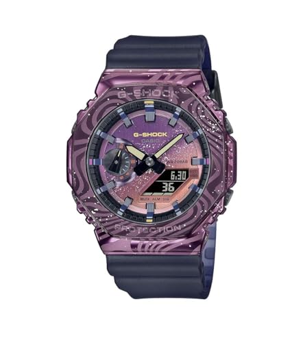 Casio Unisex-Erwachsene Analog Quarz Uhr mit Edelstahl Armband GM-2100MWG-1AER von G-SHOCK