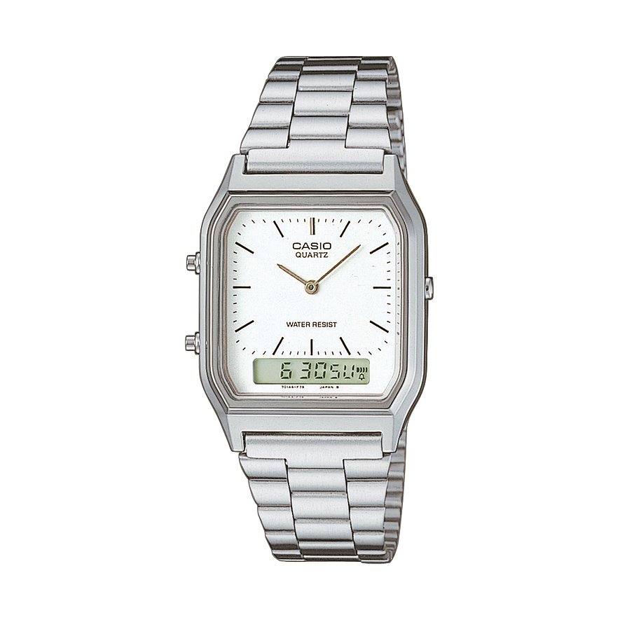 Casio Unisexuhr Vintage AQ-230A-7DMQYES Edelstahl von Casio