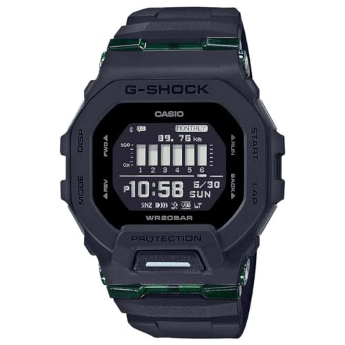 Casio Herren Quartz Armbanduhr, 46.00mm GehäusegröÃŸe mit schwarz digital Zifferblatt und schwarz Plastic/Resin Bracelet Armband GBD-200UU-1ER von Casio