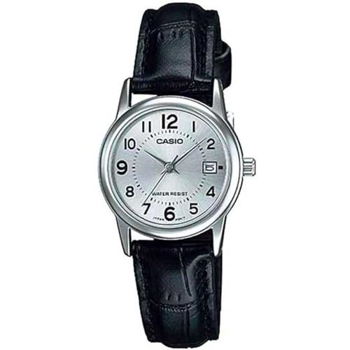 CASIO Damen Analog Quarz (Japanisch) Uhr mit Leder Armband LTP-V002L-7B von CASIO