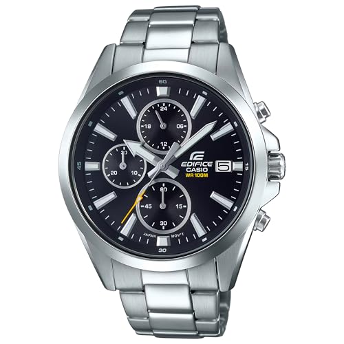 Casio Edifice Herren Massives Edelstahlgehäuse und Edelstahlarmband Uhrenarmband EFV-560D-1AVUEF von Casio Edifice