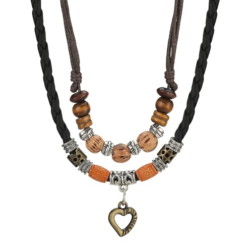 Casisto.J Leder Halskette, Halsband Edelstahl, CLede Herren Halsschmuck, anhänger kette, lederband Schwarz, Retro Stil Anhänger lederkette Kommt in Schmuck Geschenk Box Casisto.J Leder Halskette, Halsband Edelstahl, CLede Herren Halsschmuck, anhänger kette, lederband Schwarz, Retro Stil Anhänger lederkette Kommt in Schmuck Geschenk Box von Casisto.J