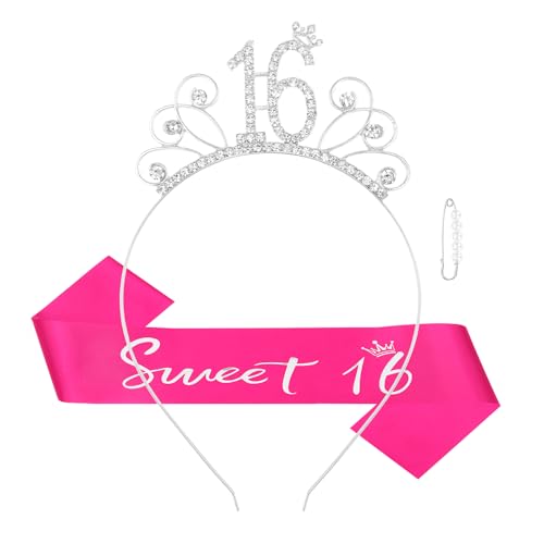 Casoty Silbernes Haarband-Set zum 16. Alter von Casoty