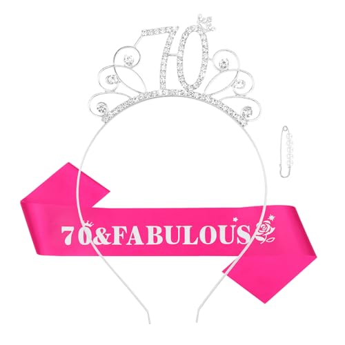 Casoty Silbernes Haarband-Set zum 70. Alter von Casoty