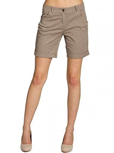 Caspar BST006 Damen Baumwoll Sommer Shorts, Farbe:Schlamm, Größe:S - DE36 UK8 IT40 ES38 US6 Caspar BST006 Damen Baumwoll Sommer Shorts, Farbe:Schlamm, Größe:S - DE36 UK8 IT40 ES38 US6 von Caspar
