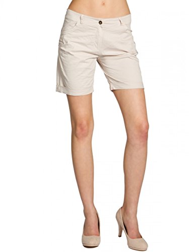 Caspar BST006 Damen Baumwoll Sommer Shorts, Farbe:beige, Größe:M - DE38 UK10 IT42 ES40 US8 von Caspar