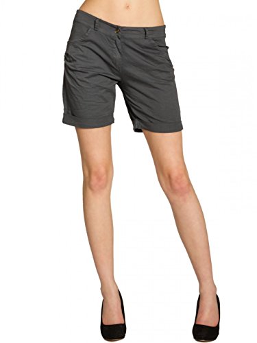 Caspar BST006 Damen Baumwoll Sommer Shorts, Farbe:dunkelgrau, Größe:XL - DE42 UK14 IT46 ES44 US12 Caspar BST006 Damen Baumwoll Sommer Shorts, Farbe:dunkelgrau, Größe:XL - DE42 UK14 IT46 ES44 US12 von Caspar