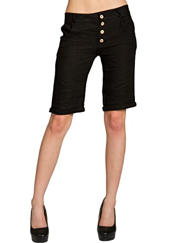 Caspar BST007 Damen Leinen Chino Shorts, Farbe:schwarz, Größe:S - DE36 UK8 IT40 ES38 US6 Caspar BST007 Damen Leinen Chino Shorts, Farbe:schwarz, Größe:S - DE36 UK8 IT40 ES38 US6 von Caspar
