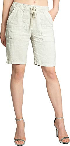 Caspar BST010 knielange Damen Leinen Shorts, Farbe:beige, Größe:40 Caspar BST010 knielange Damen Leinen Shorts, Farbe:beige, Größe:40 von Caspar